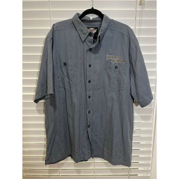 Harley Davidson Other - Harley Davidson Logo Short Sleeve Button Up Shirt - Size‎ XXL
